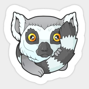 little cute lemur Sticker